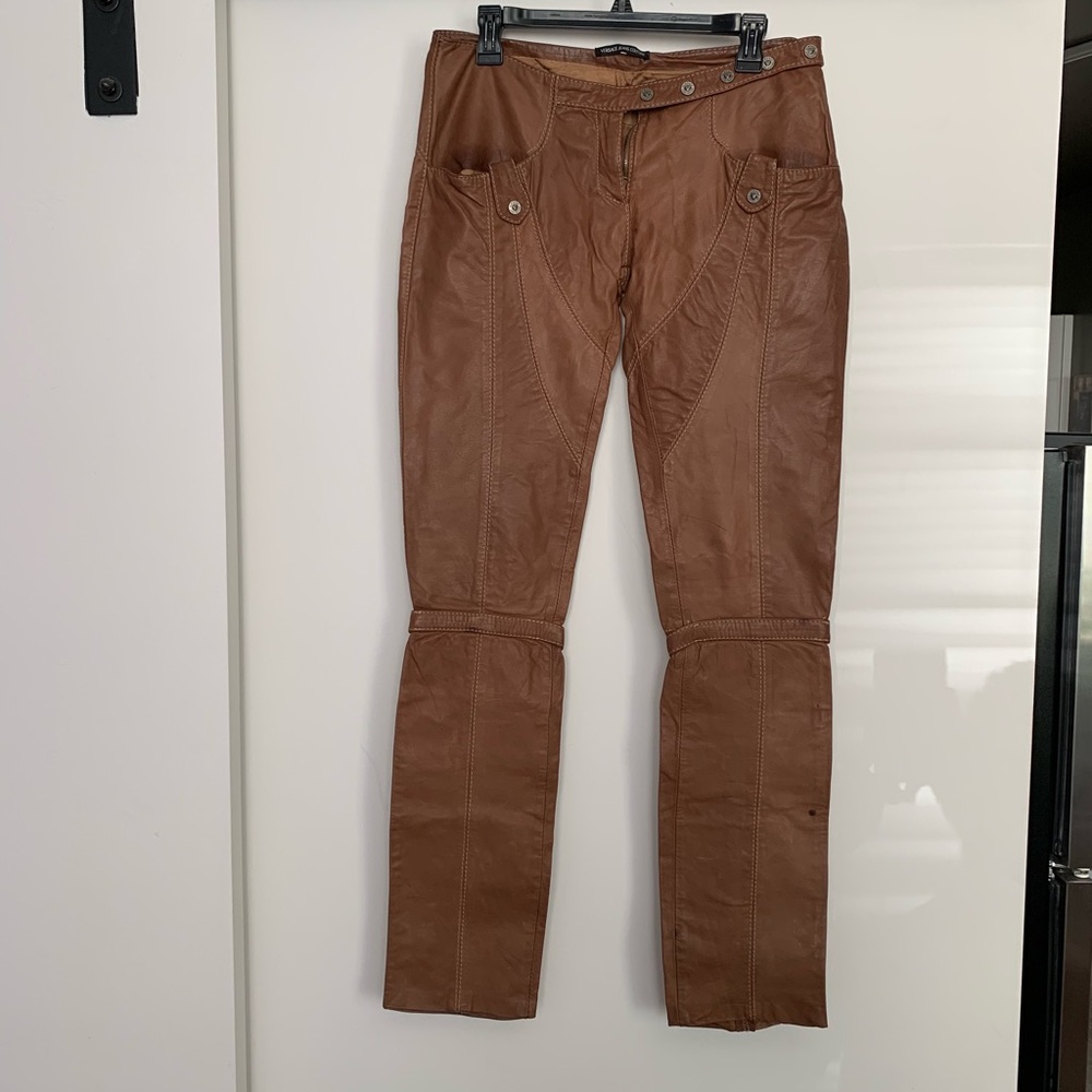 Versace jeans couture women leather pants. 44IT